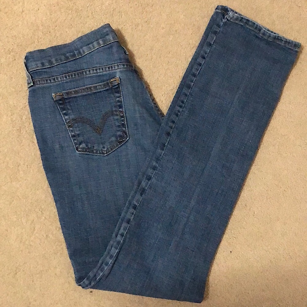 Levi's 505 Straight Leg High Rise Jeans